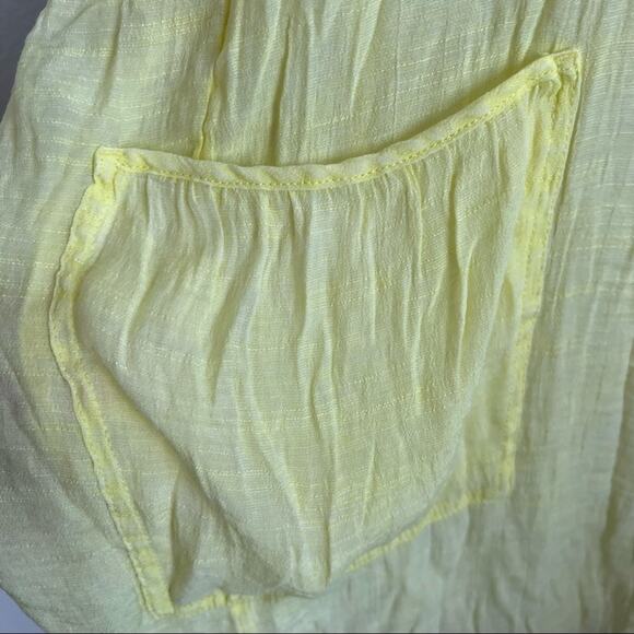 Anthropologie Saturday Sunday Kendra Oversized Tunic Yellow Button-Front S - Picture 5 of 13